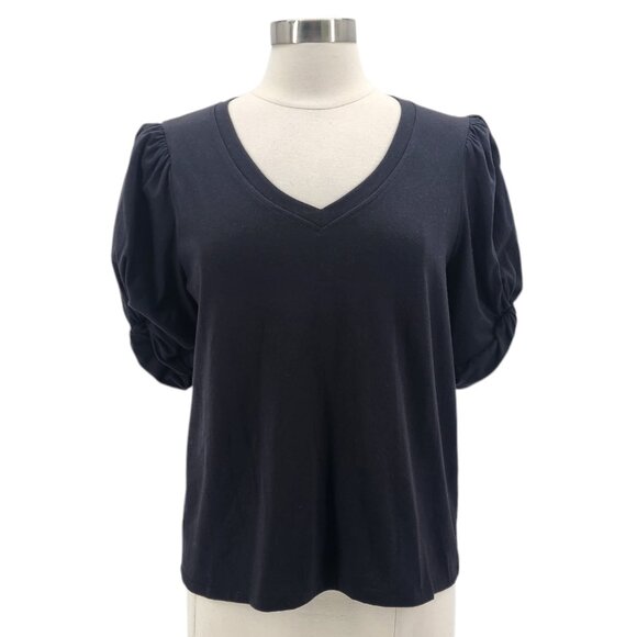 Elegant Black V-Neck Women's Top - Picture 9 of 9